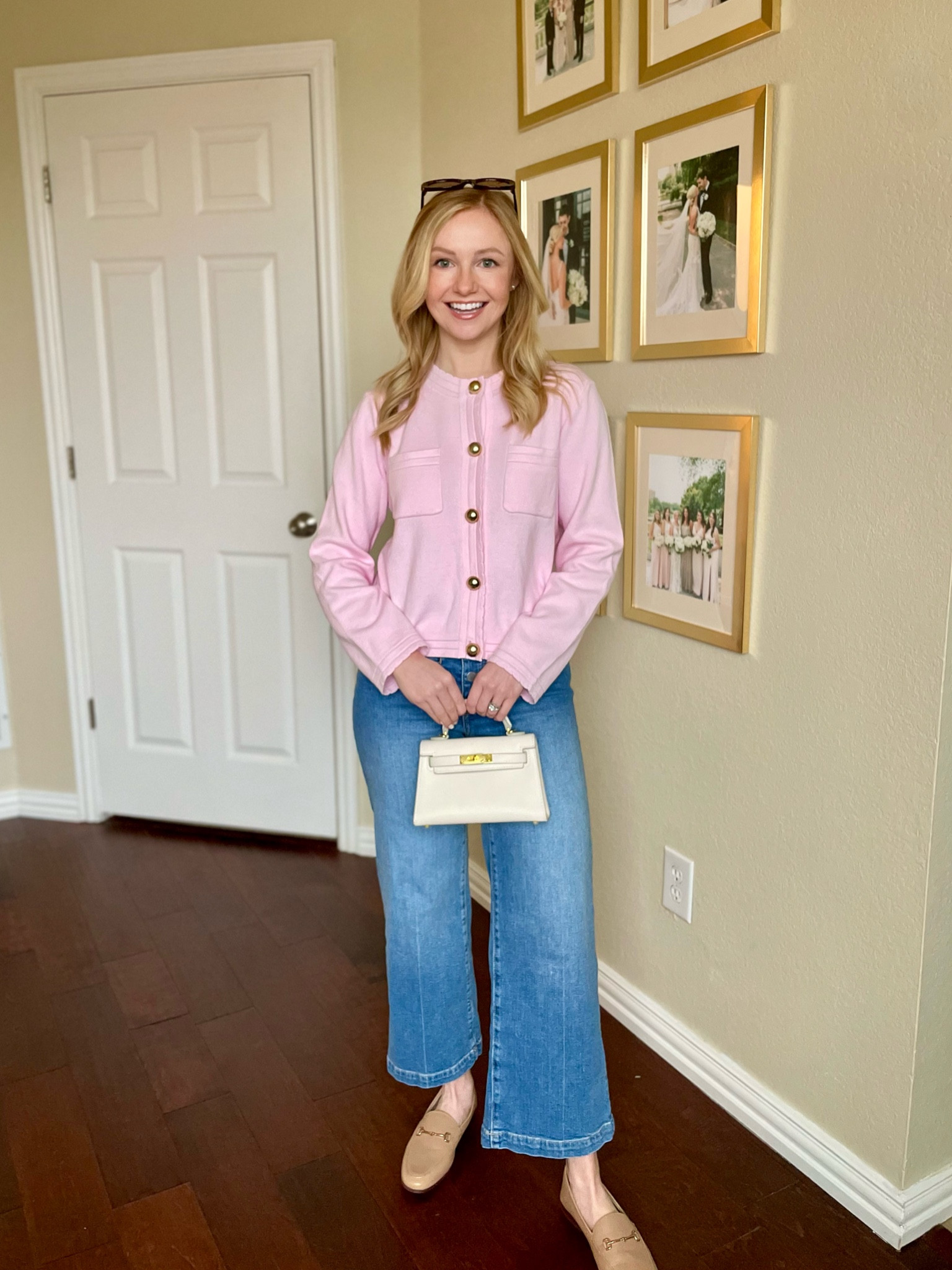 Cardigan on sale for $20! Wearing an XS and 2P in jeans | Valentine’s Day outfit, Valentine’s Day, pink sweater, pink cardigan, petite jeans 

#LTKSeasonal #LTKSaleAlert #LTKFindsUnder50