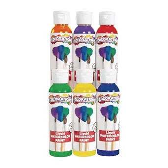 Colorations - LWPACK Liquid Watercolor Paint, 4 fl oz, Set of 6, Non-Toxic, Painting, Kids, Craft... | Amazon (US)