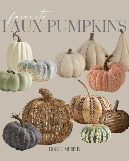 I grouped together just a few of my favorite faux pumpkins that you will use year after year!

#LTKhome #LTKfindsunder100 #LTKSeasonal