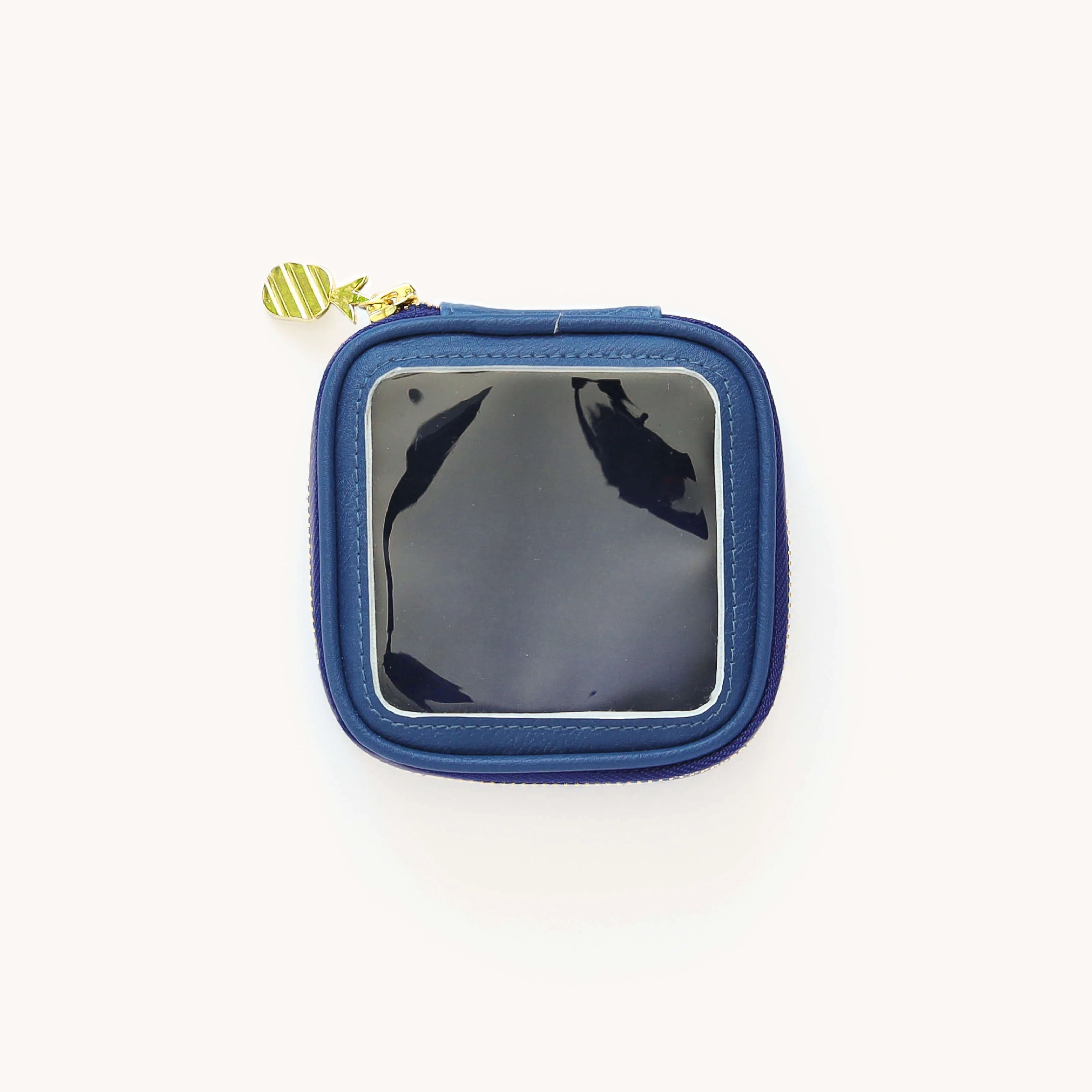 Leatherette Clear Cube, Navy | Simplified