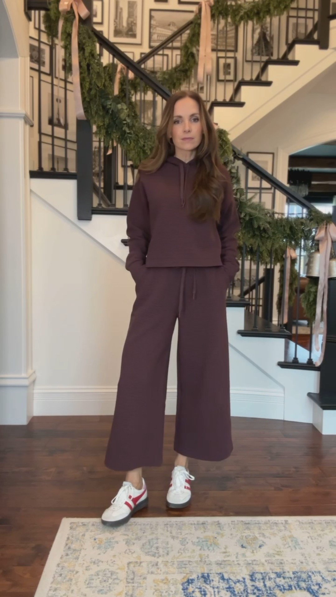 You’ll find me in this @nordstrom set all winter- gorgeous color and texture! Wearing a small in both. #NordstromPartner