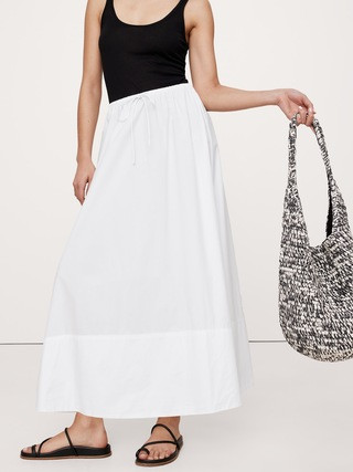 Cotton Poplin Maxi Skirt | Banana Republic (US)