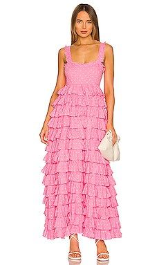 LoveShackFancy Idra Dress in Hot Pink Cherry from Revolve.com | Revolve Clothing (Global)