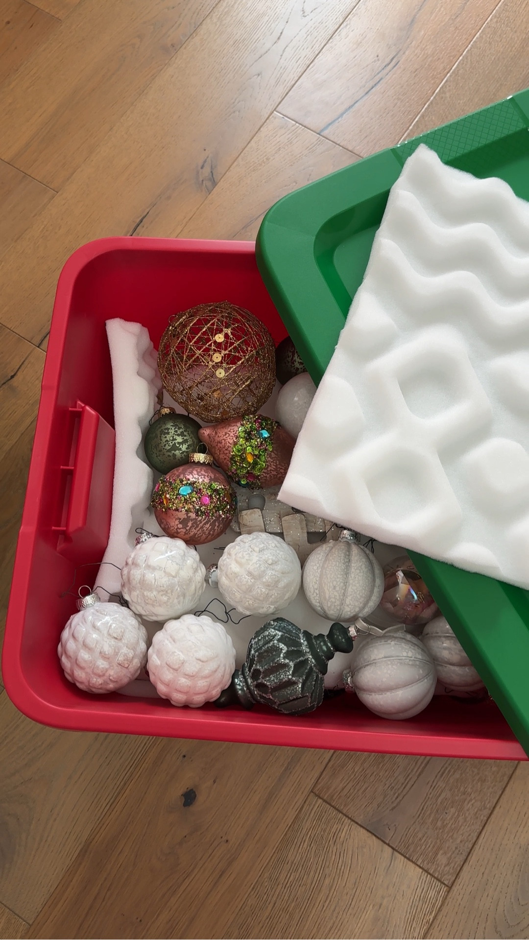 Christmas ornament storage hack! 

#LTKHome #LTKSeasonal #LTKHoliday