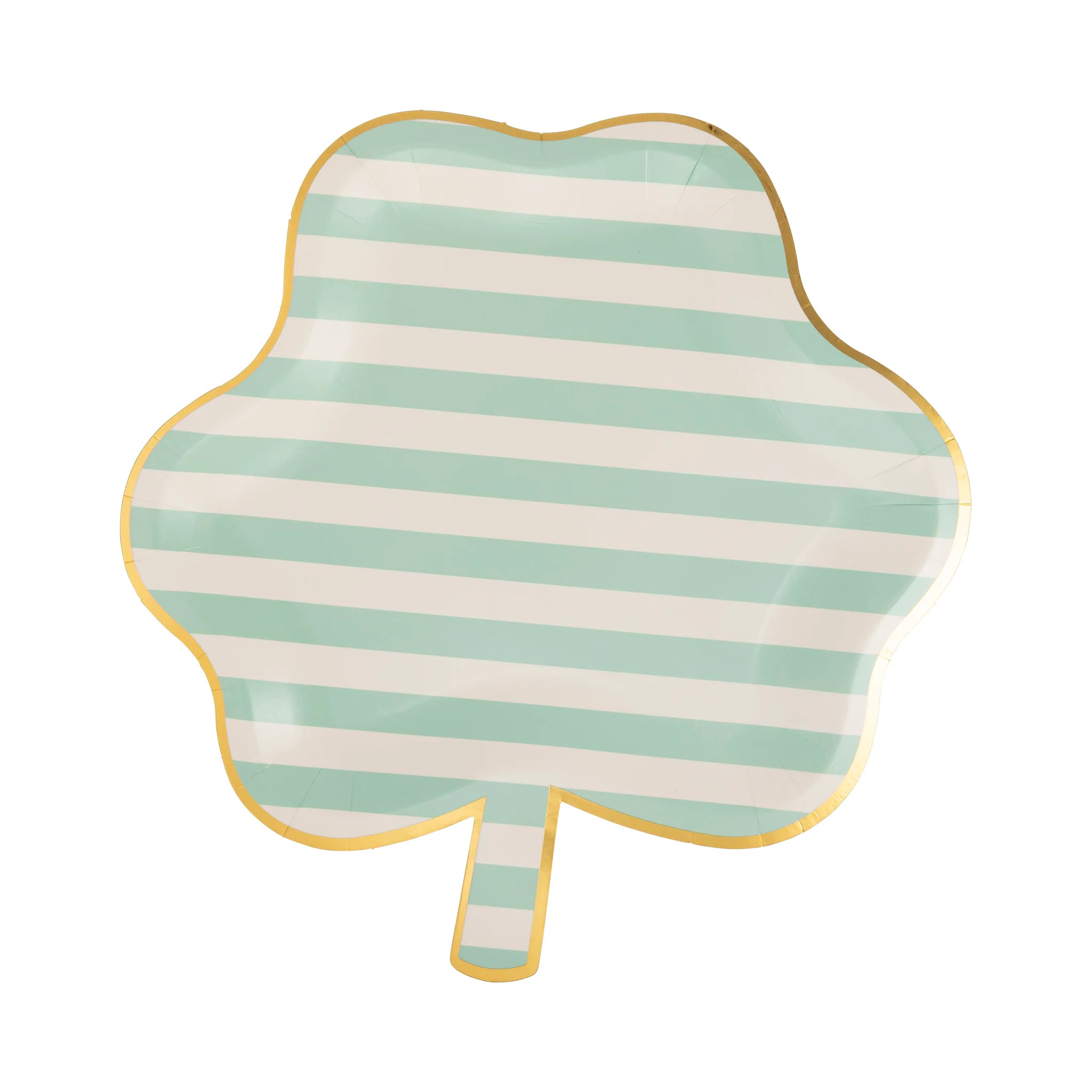 Shaped Striped Shamrock Paper Plate | My Mind's Eye