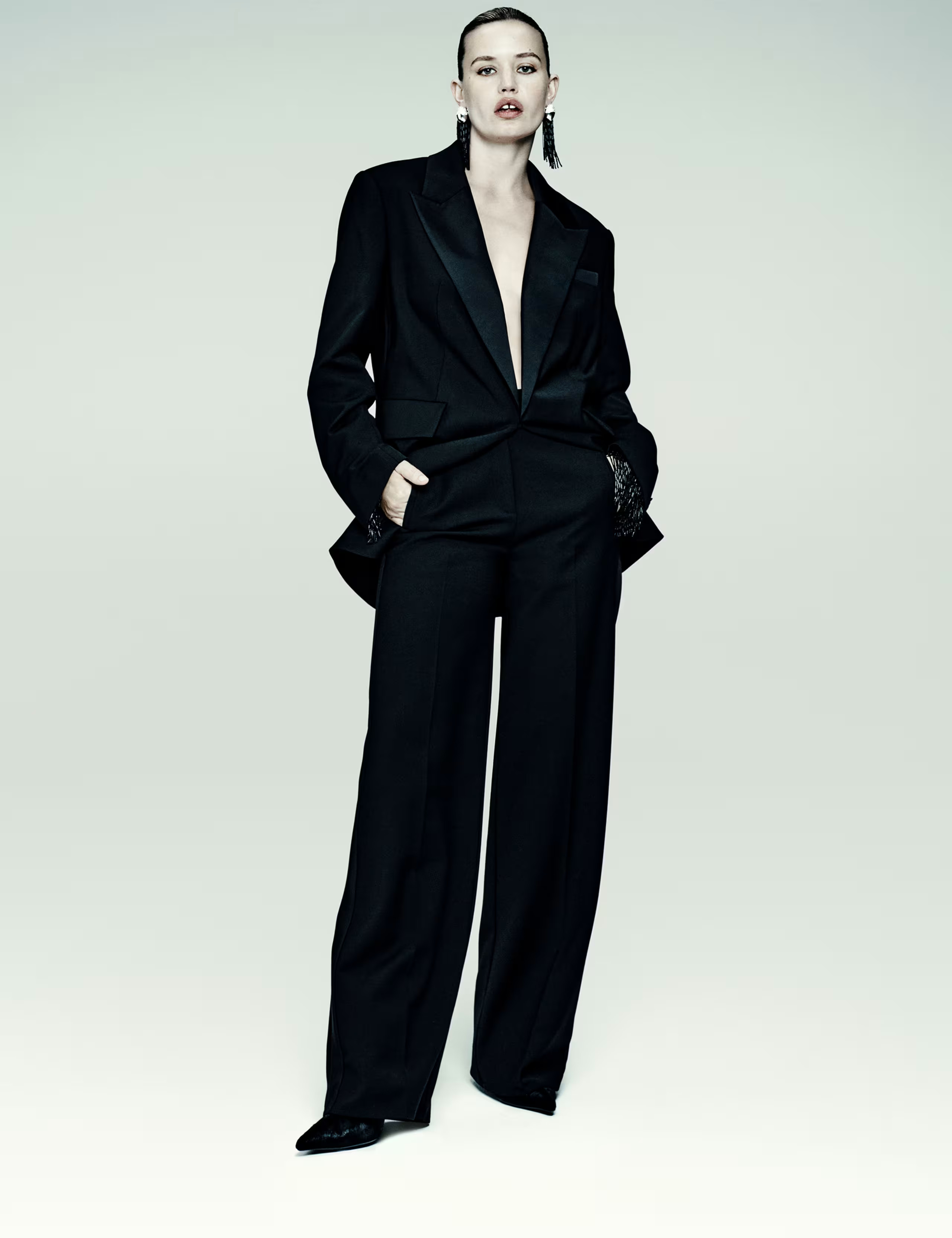 Wool Blend Satin Trim Tailored Blazer | M&S x 16Arlington | M&S | Marks & Spencer (UK)