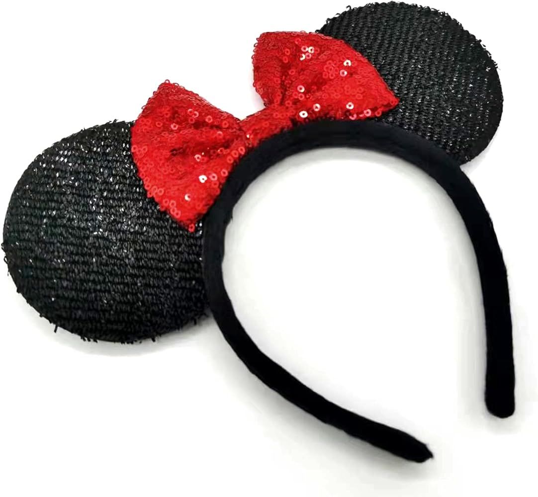 Red Mickey Ears, Rainbow Minnie Mouse Ears, Sparkly Minnie Ears, Mouse Ears, Electrical Parade Ea... | Amazon (US)