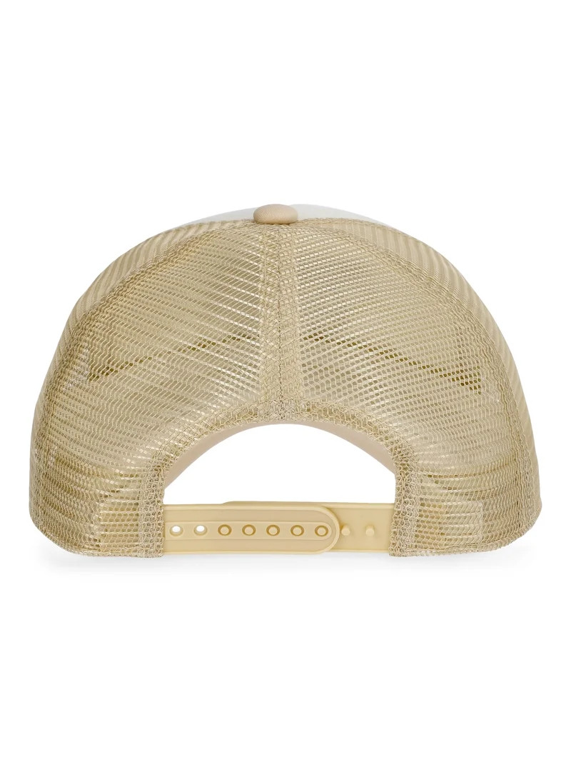 No Boundaries Embroidered Graphic Trucker Hat, Women's, Cream | Walmart (US)