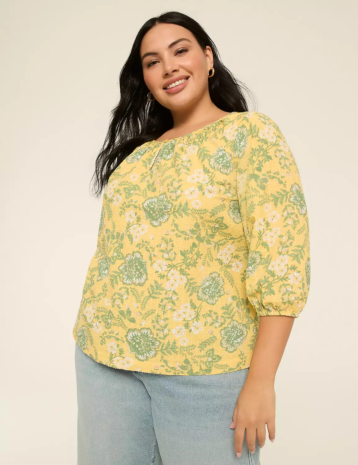 Elbow Sleeve Scoop-Neck Blouse | LaneBryant | Lane Bryant (US)