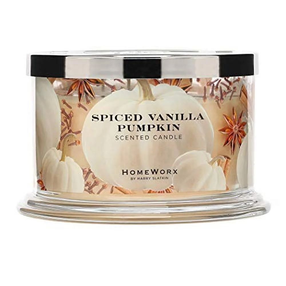 HomeWorx by Harry Slatkin 4 Wick Candle, 18 oz, Spiced Vanilla Pumpkin - HMXC18-AZ-SVP - Walmart.... | Walmart (US)