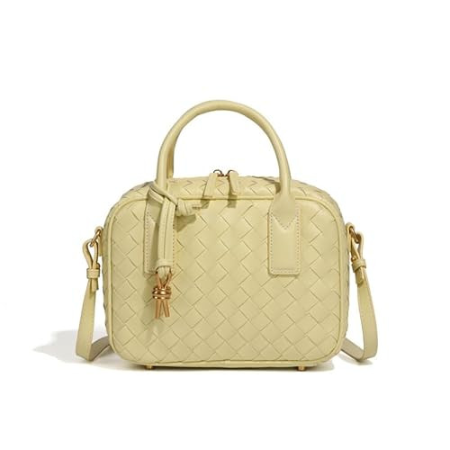 Women's Handmade Woven Top-handle Bag Fashion Leather Shoulder Handbag Crossbody Purse Woven Purs... | Amazon (US)
