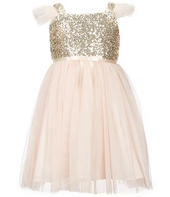 Little Girls 2-8 Sequin Tulle Dress | Dillards
