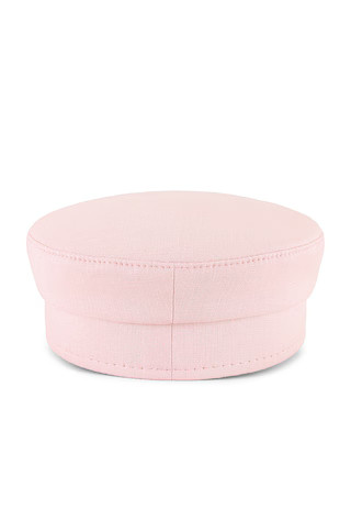 Monogram-embellished Baker Boy Cap in Light Pink | Revolve Clothing (Global)