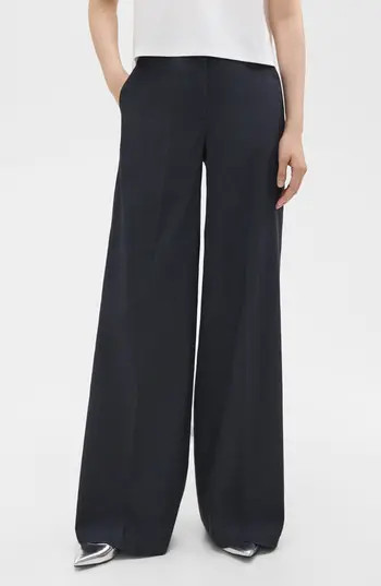 Theory Linen Blend Wide Leg Pants in Concord at Nordstrom Rack, Size 2 | Nordstrom Rack