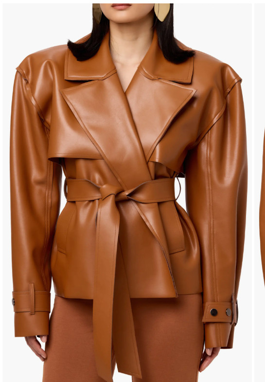 Faux Leather Crop Trench Coat
Naked Wardrobe 

 #LTKPetite #LTKTall
