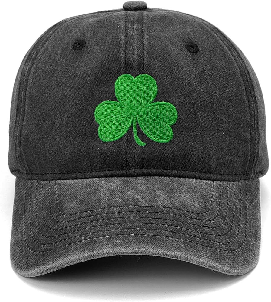 st Patricks Day hat Green Baseball Cap Shamrock Embroidered for Man Women Funny | Amazon (US)