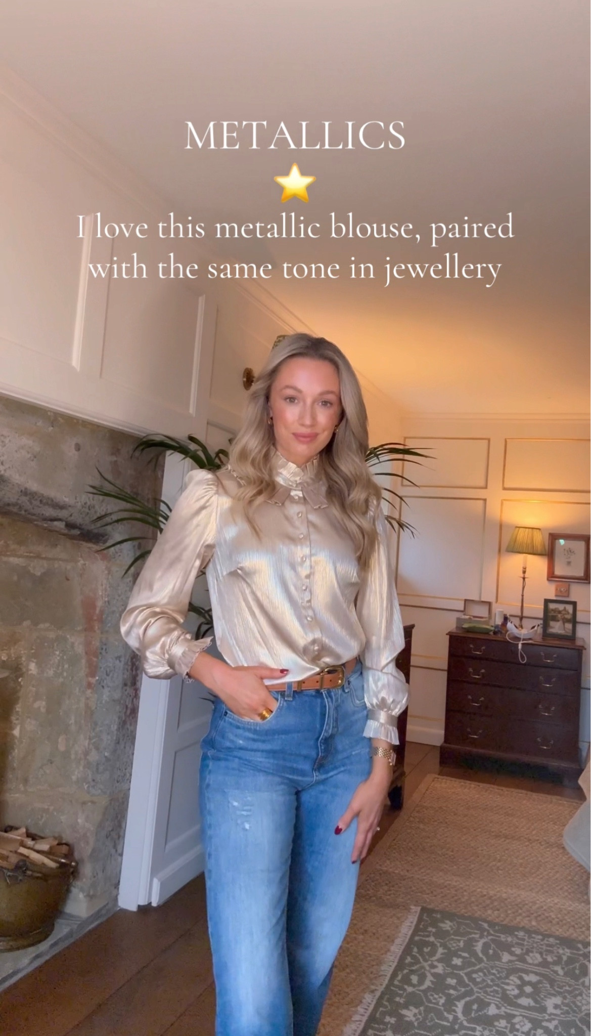 Using metallics to make denim more festive ⭐️ 

#LTKwinter #LTKuk #LTKeurope