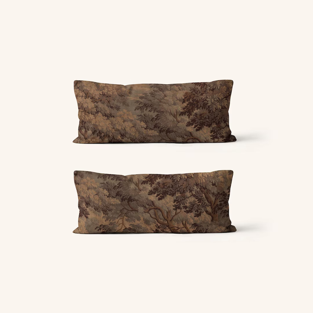 LA FAE Verdure Tapestry VII Print Lumbar Pillow Throw Cushion Case Double Sided Print - Etsy | Etsy (US)