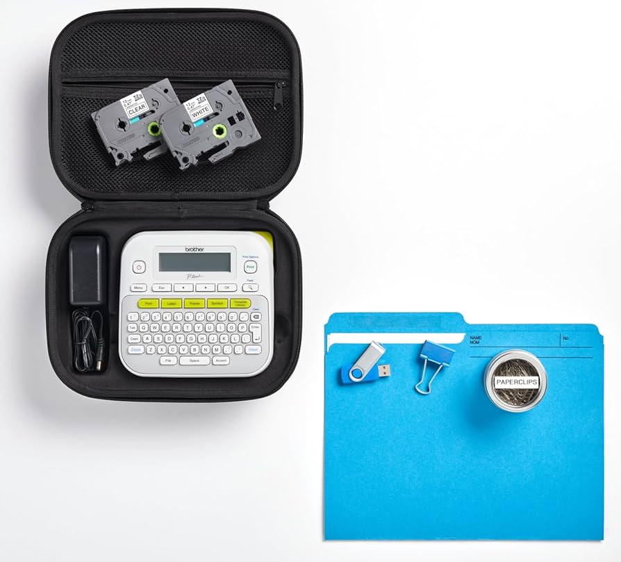Brother PT-D210SV Label Maker Bonus Bundle Comes with a Protective Carrying case, an Adapter, and... | Amazon (US)