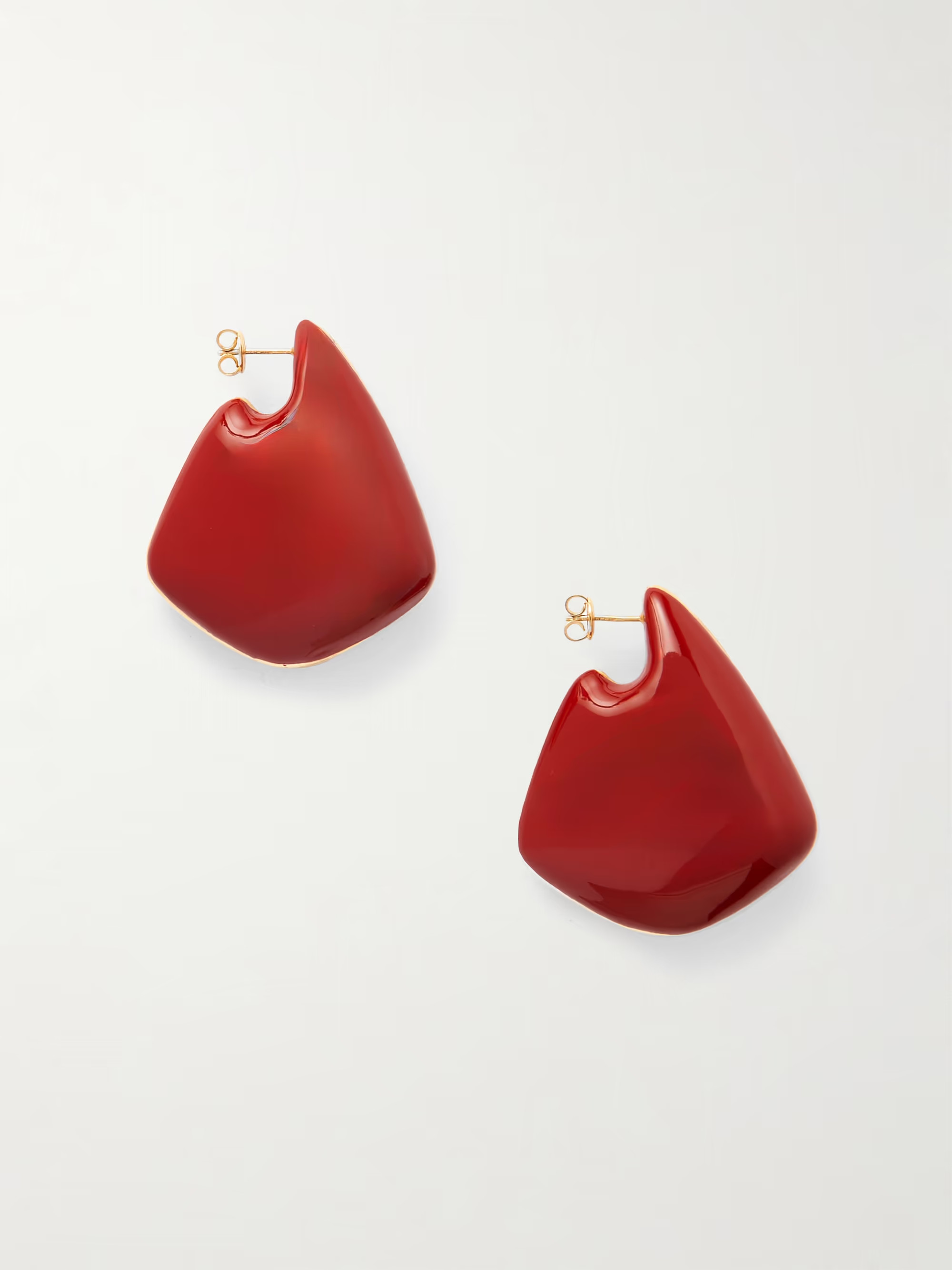 Large Fin gold vermeil and enamel earrings | NET-A-PORTER (US)