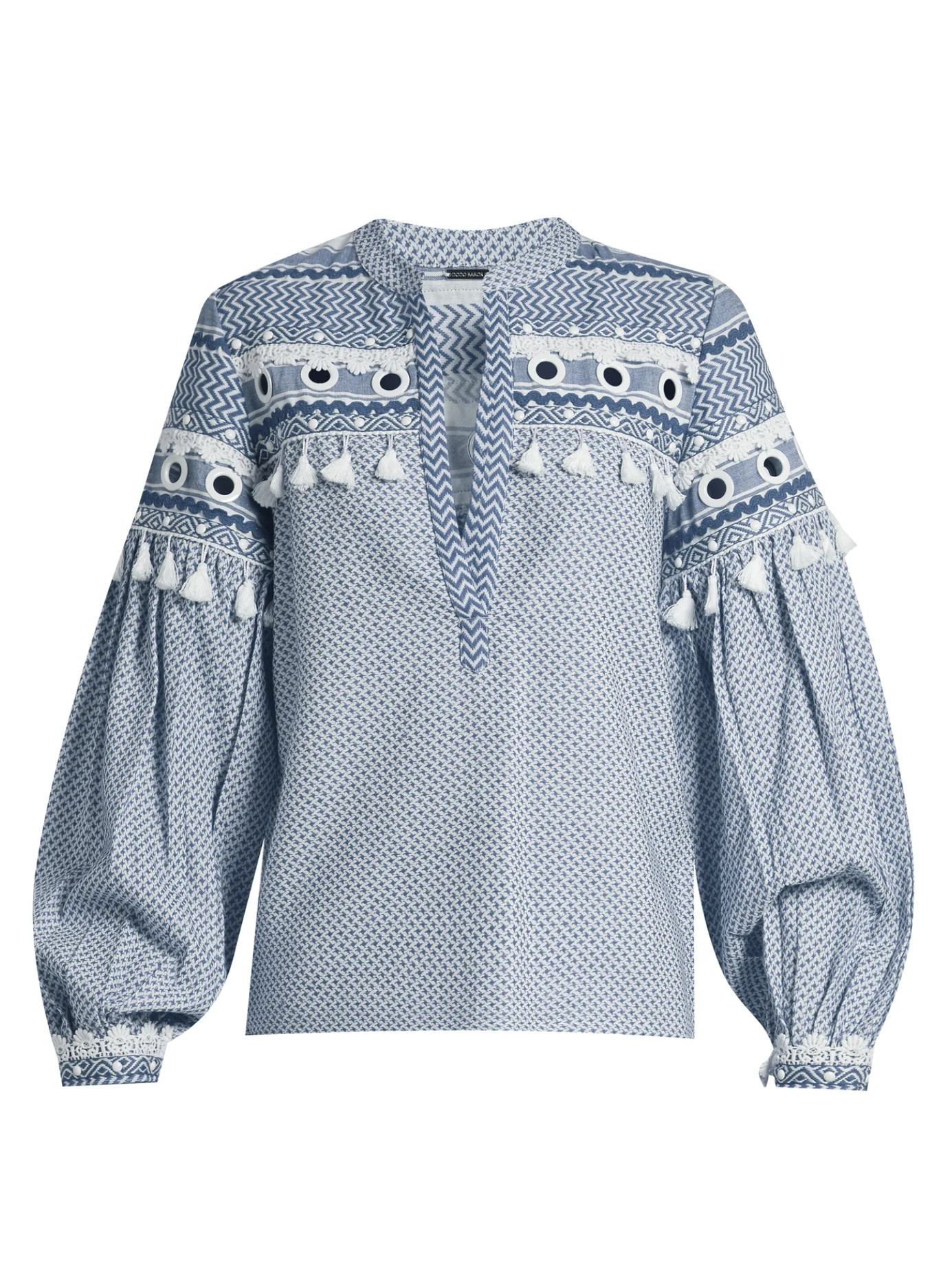 Nathanaiel tassel-embellished cotton top | Matches (US)