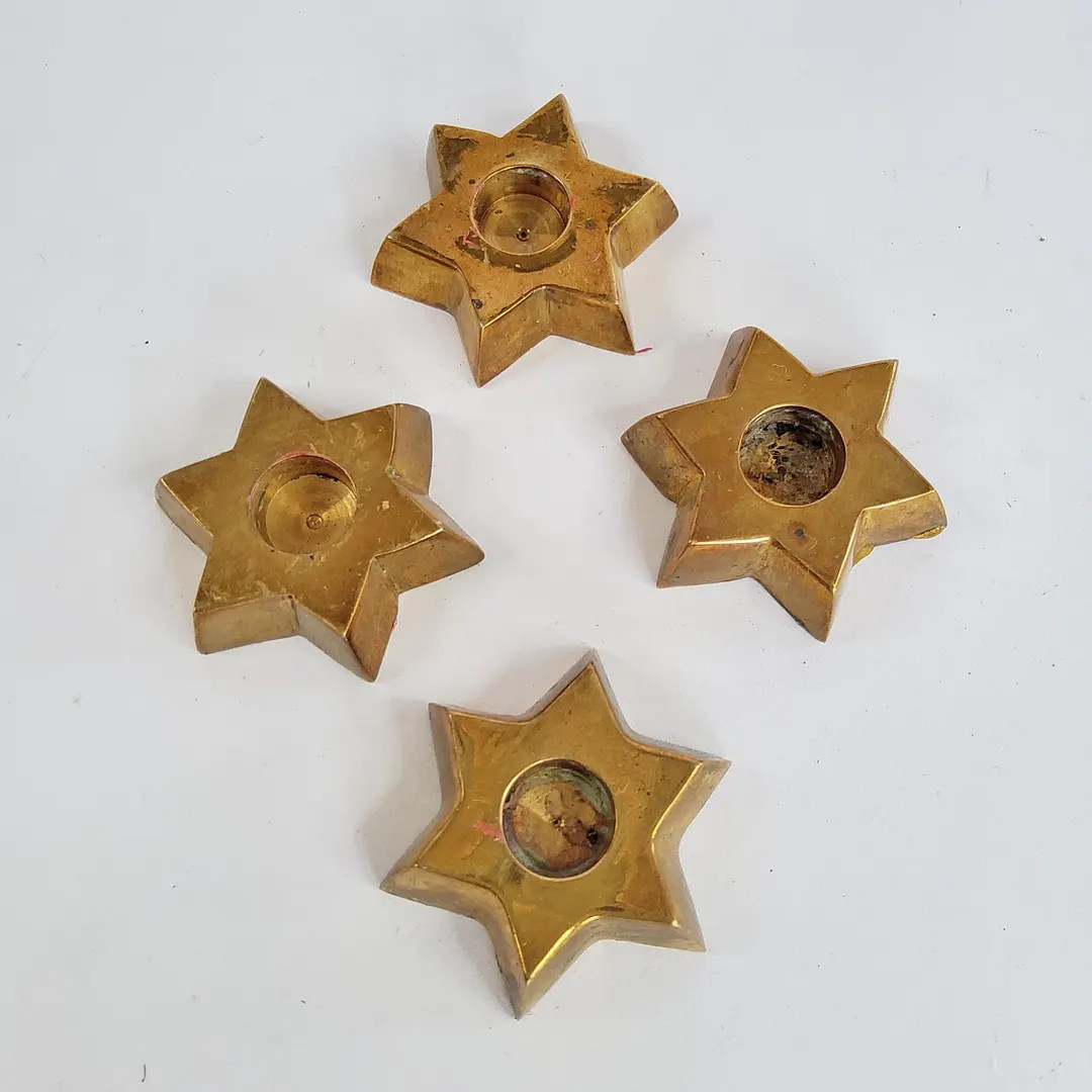 2 Small Vintage Star-shaped Candlesticks, 4 Cm, Candle Holders for Advent and Christmas, Old-fash... | Etsy (US)