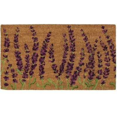 Juvale Lavender Plant Outdoor Coir Door Mat, 17"x30" Welcome Mat Front Doormat Rugs | Target