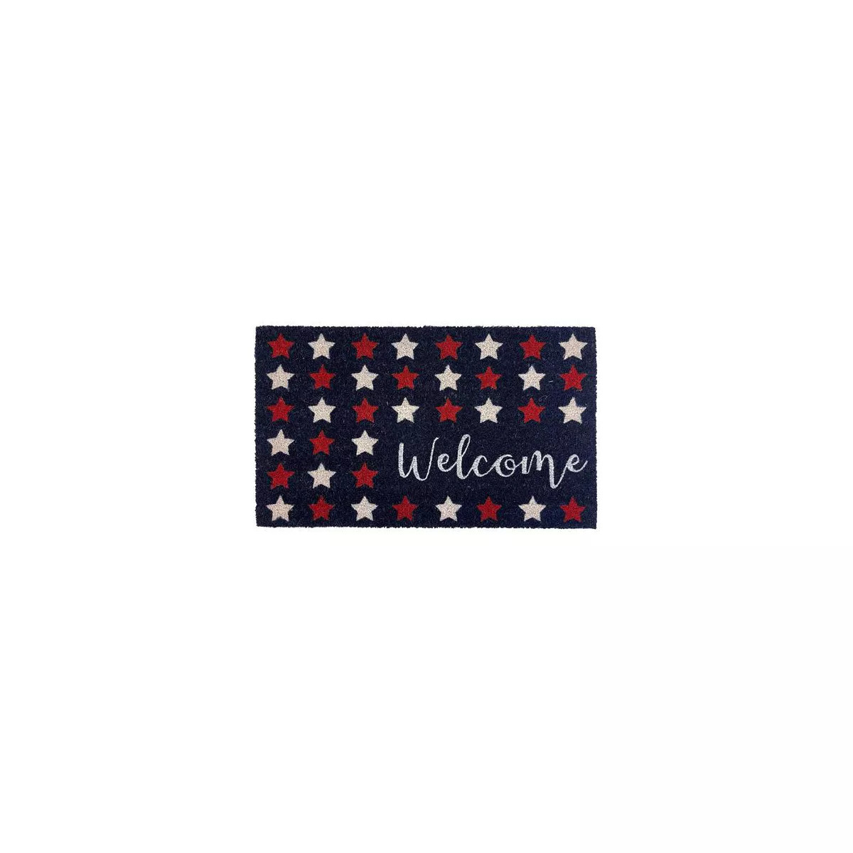 American Welcome Natural Fiber Coir Doormat Patriotic Stars Outdoor 30" x 18" Briarwood Lane | Target