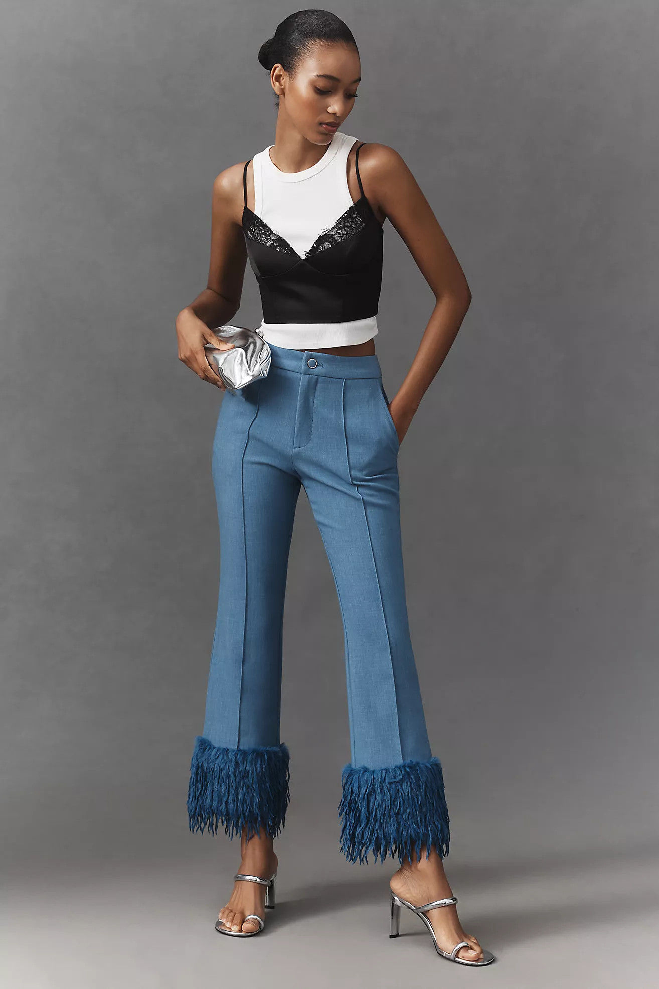 Maeve Cuffed Plush Party Pants | Anthropologie (US)