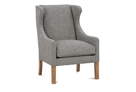 Bryton Wingback Chair, Gray | One Kings Lane