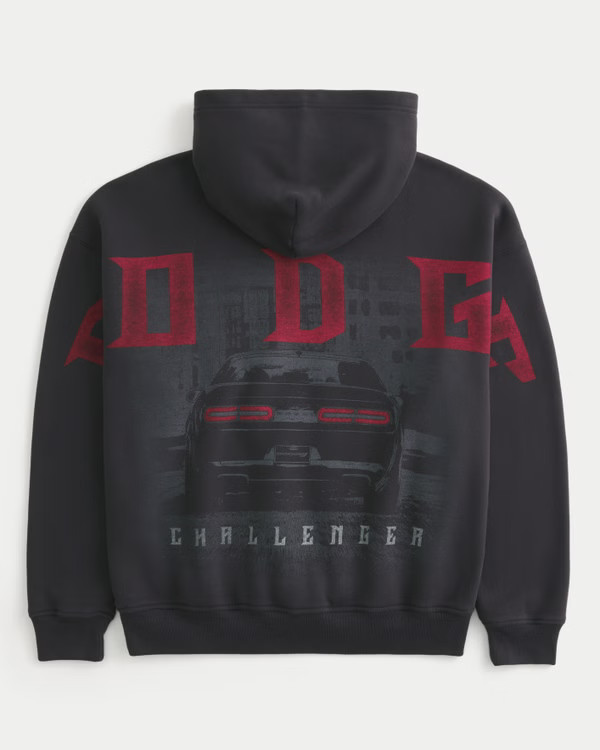 Men's Boxy Dodge Challenger Graphic Hoodie | Men's Graphics Shop | HollisterCo.com | Hollister (US)