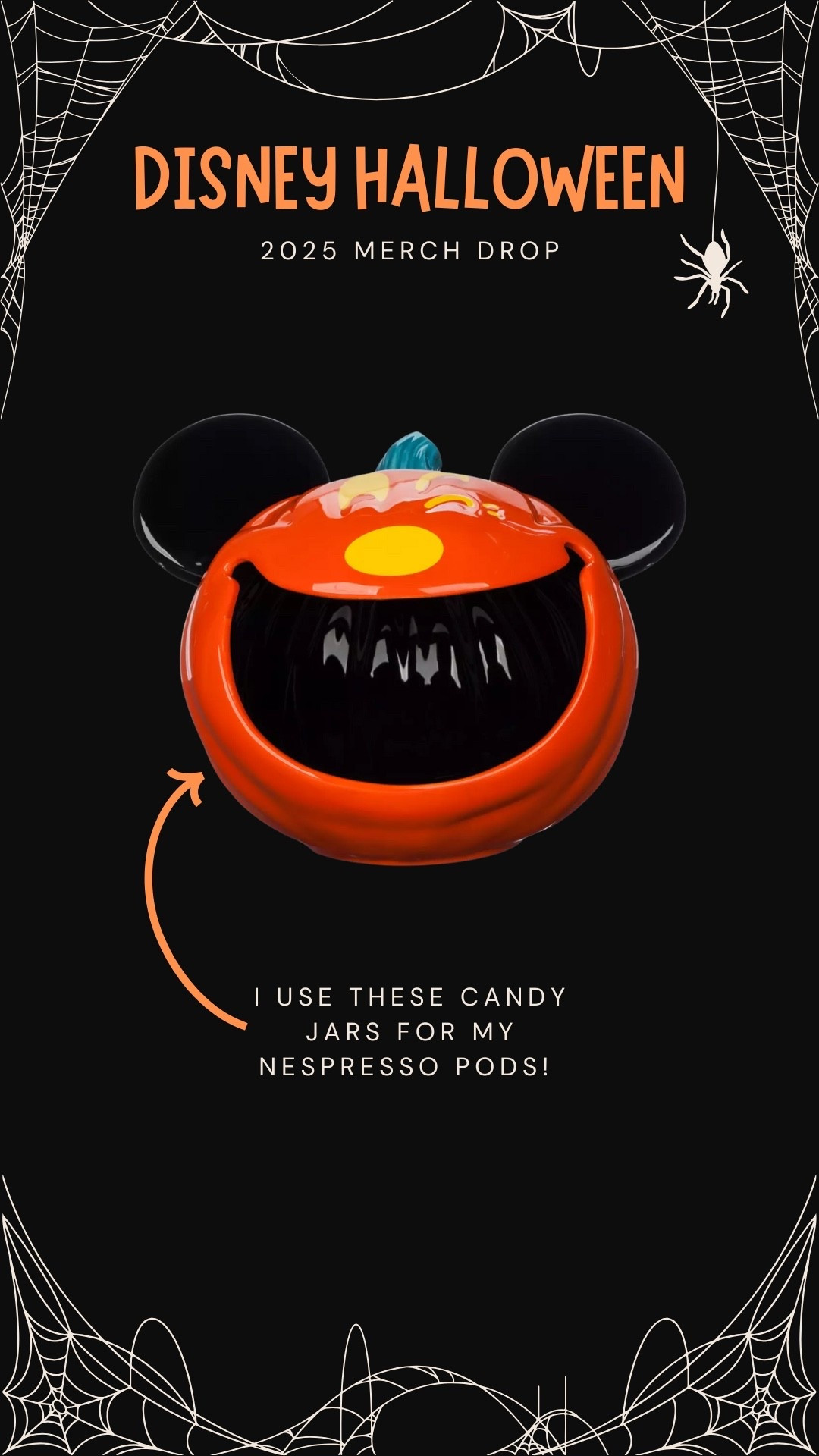 Mickey pumpkin candy jar. 

I use these to put coffee pods in! 

#LTKHome #LTKSeasonal