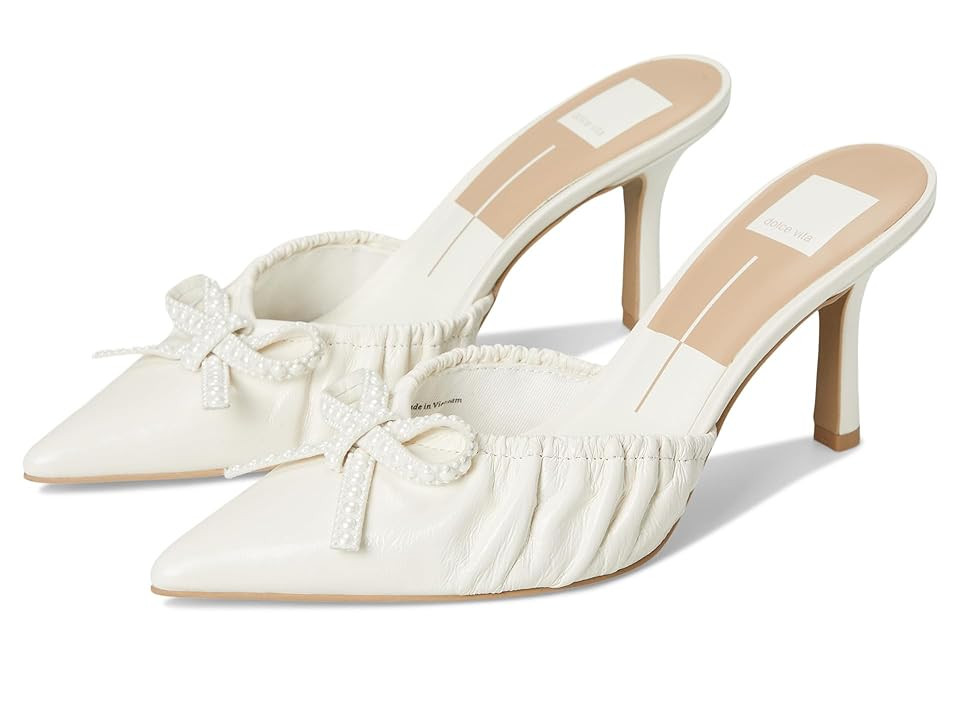 Dolce Vita Kairi Pearl Women's Flat Shoes White Crinkle Patent : 8.5 M | Zappos