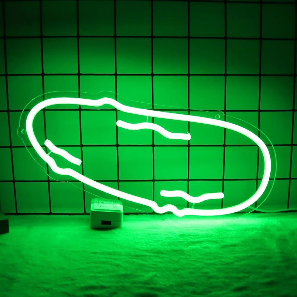Dill Pickle Neon Signs Pickles LED Street Light Sign Window Shop Home Living Room Kitchen Dining ... | Amazon (US)