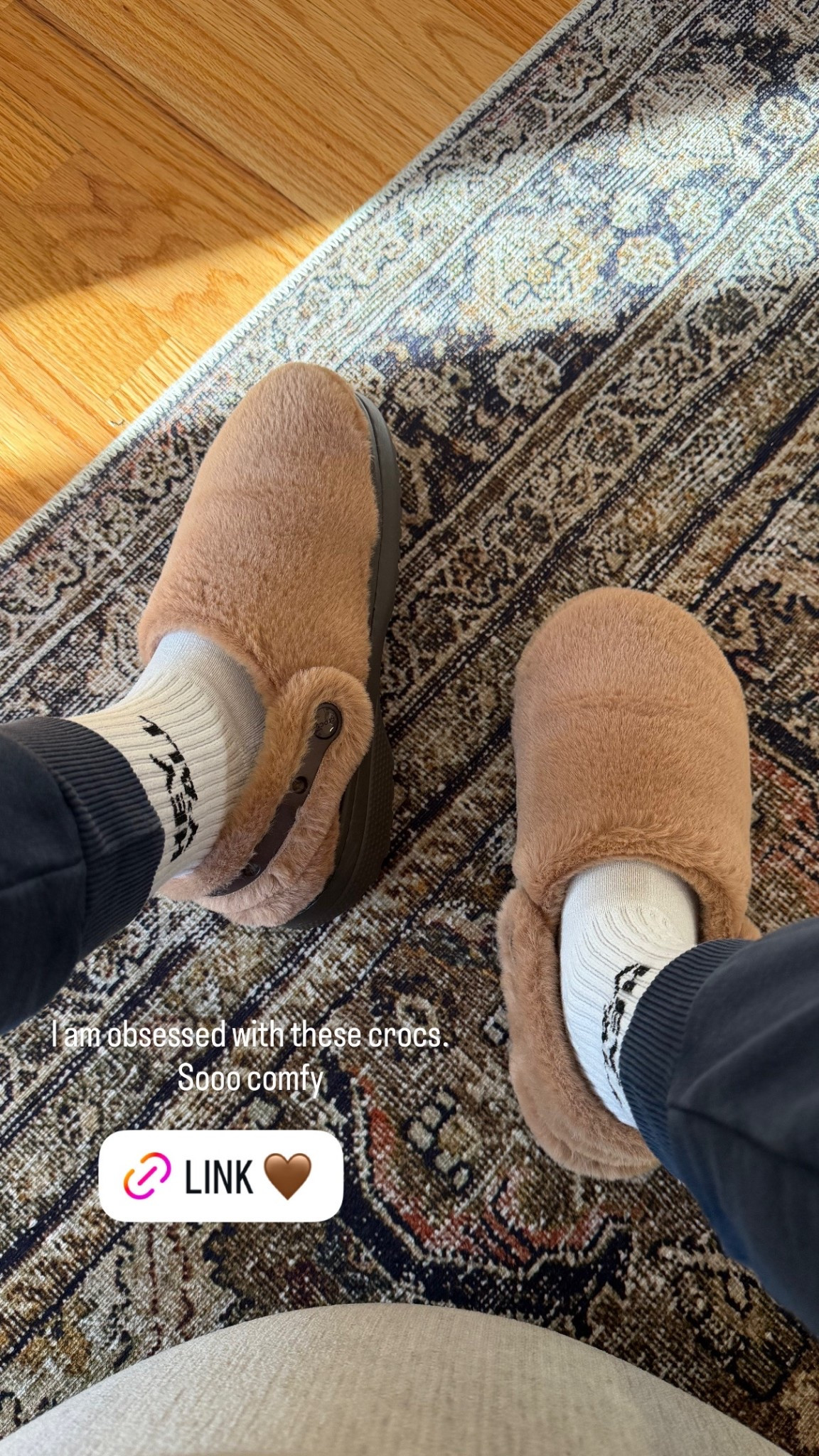 The comfiest thing you’ll ever put on your feet! Obsessed with these fuzzy @crocs 🤎 

#LTKselfcare #LTKValentine #LTKSeasonal