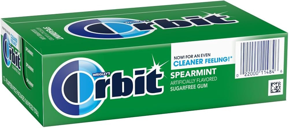 ORBIT Spearmint Sugar Free Chewing Gum, 12 Pack, 14 Pieces (168 Pieces) | Amazon (US)