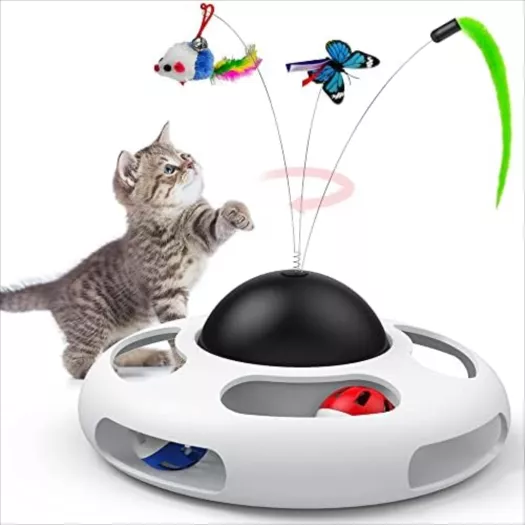 Potaroma Interactive Cat Feather Toys 6 Pcs, Cat Teaser