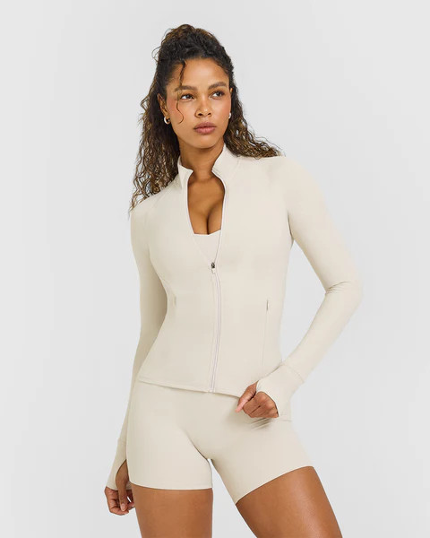 SoftMotion™ Jacket with White Logo 
 Sand | Oner Active (UK / US)