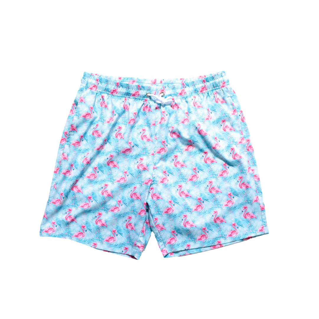 Playa Flamingo Men's Trunks | Blueberry Bay Swimwear