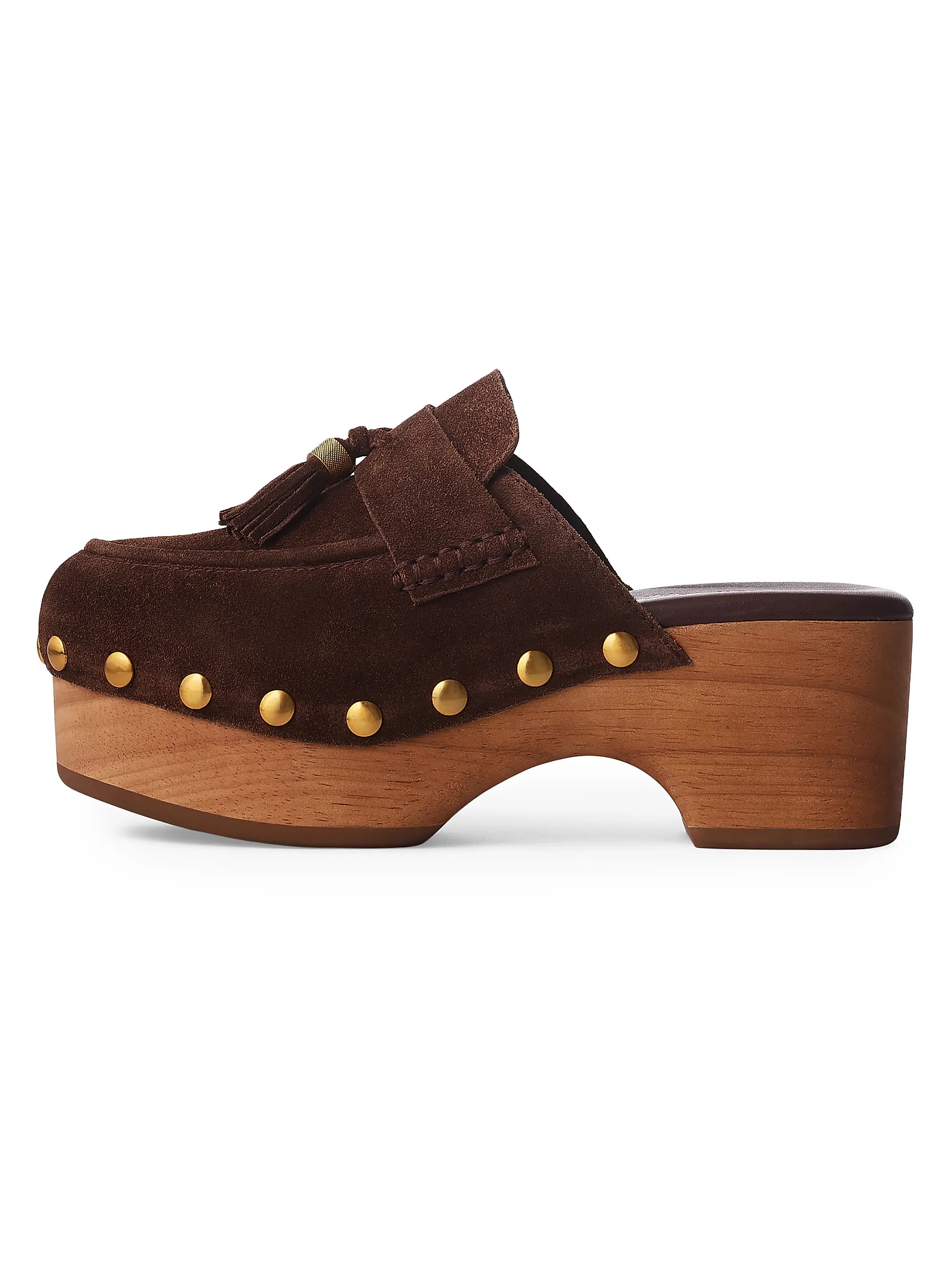 Maisie 60MM Tassel Suede Clogs | Saks Fifth Avenue