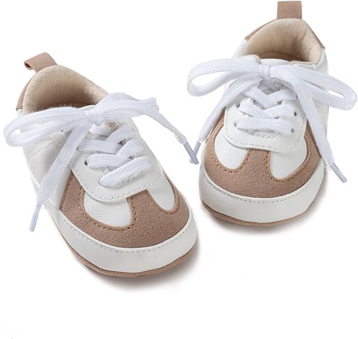 Enteer Infant Boys High-top Sneaker Brown Baby Shoes | Amazon (US)