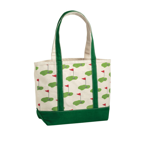 Mud Pie Golf Tote in Green | 100% Cotton | Mud Pie
