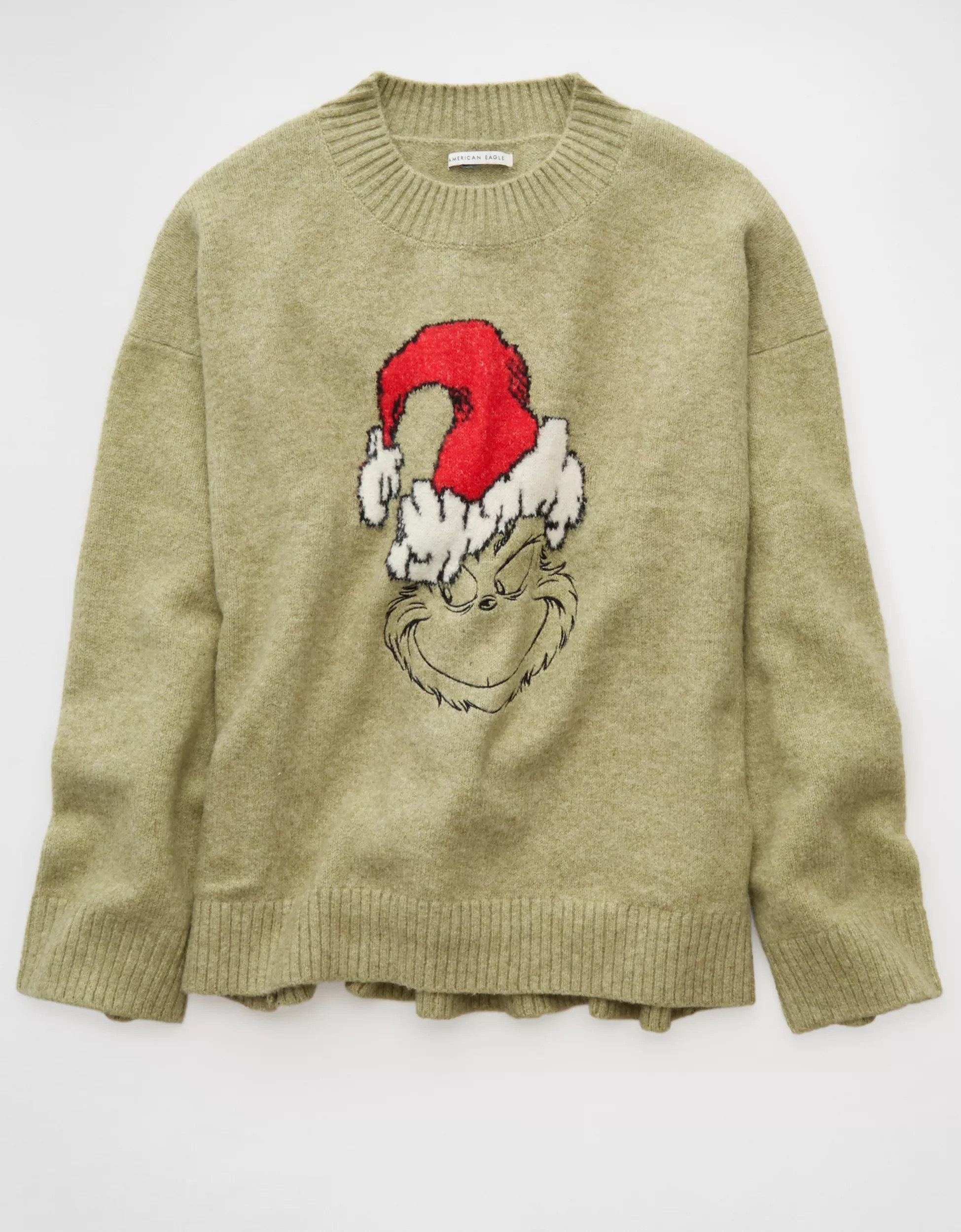 AE Oversized Grinch Graphic Sweater | American Eagle Outfitters (US & CA)