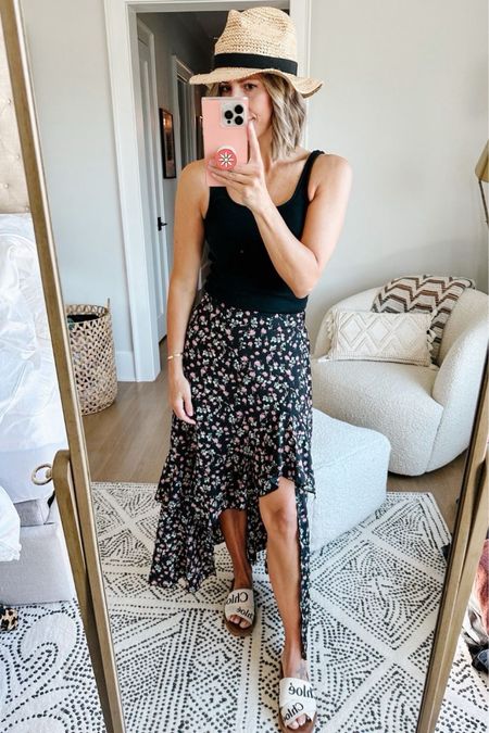 I love this Amazon floral maxi skirt! You can pair it with a cute FP Movement tank from Amazon and some cute Chloe slides! Maybe add a wide-brim hat from J.crew. Such a great look for spring!

#LTKstyletip #LTKSeasonal #LTKfindsunder50