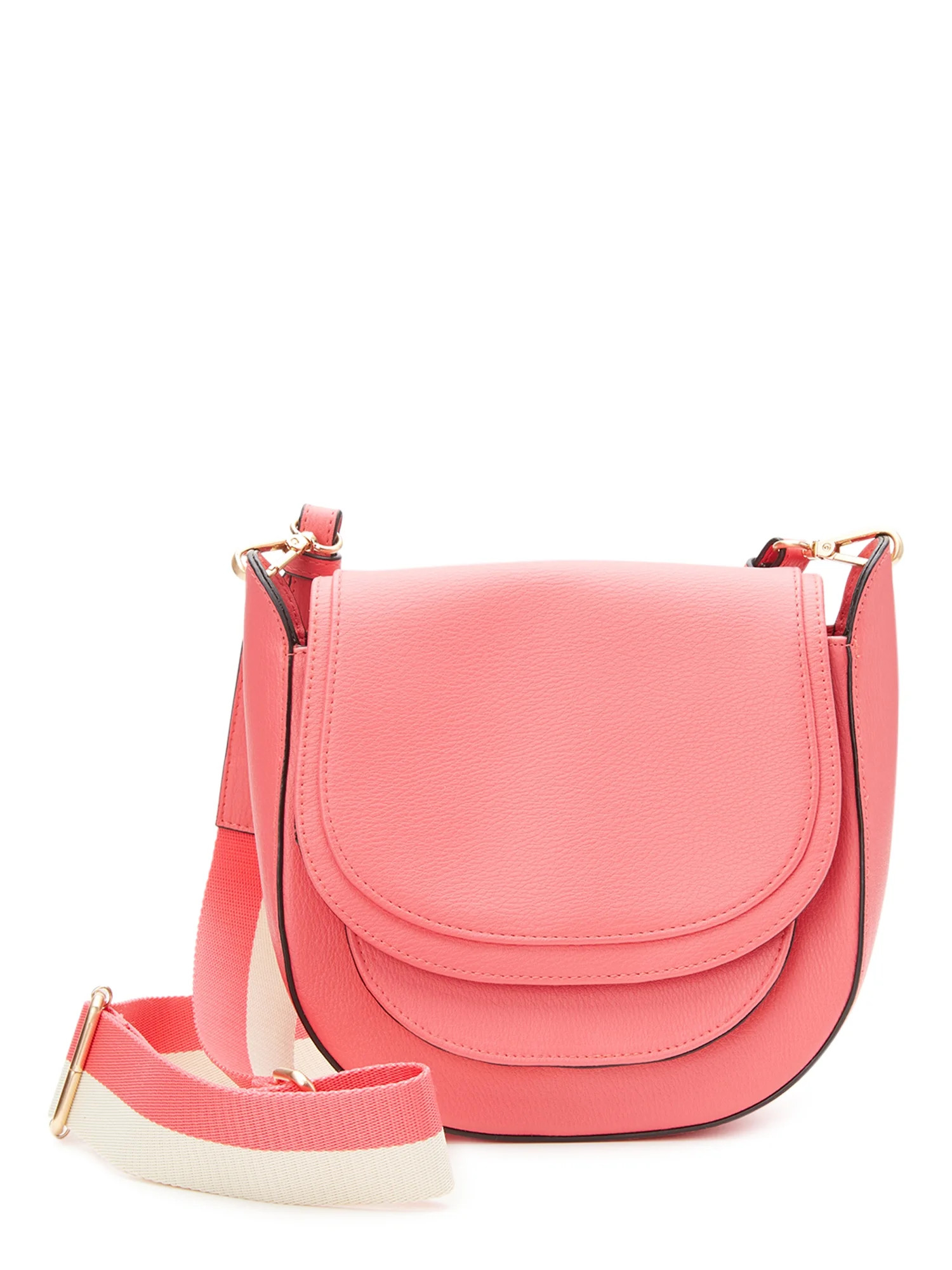 Time and Tru Women's Riverdale Crossbody Saddle Bag | Walmart (US)