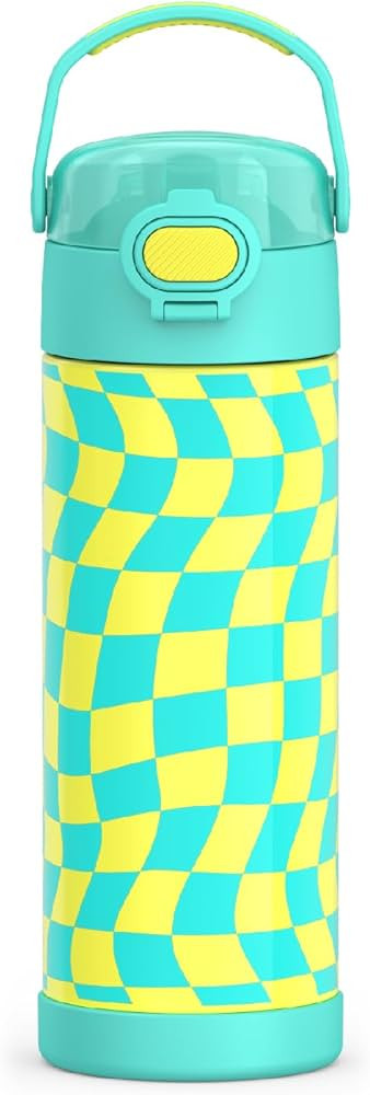 THERMOS FUNTAINER Stainless Steel Bottle 16 Ounce with Wide Spout Lid, Teal | Amazon (US)