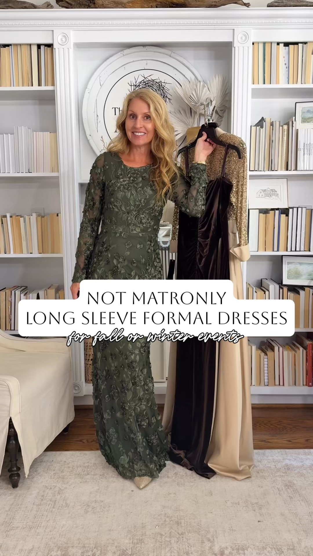 If you want a little coverage without sacrificing style 🤍
Long sleeves, flattering and still modern and elevated

Dress names: 
“Ruby" Raised Flowers Long Sleeve Dress
“Christy" Off the Shoulder Velvet Dress
“Megan" Tuxedo Sequin & Lamour Satin Ballgown

formal dresses, wedding guest dresses, mother of the bride dresses, mother of the groom dresses, elegant formal wear, dresses with sleeves, modest formal dresses, classy wedding guest outfit, black tie wedding attire, midi formal dresses, flattering formal dresses, modern formal dresses, formal dresses for women over 40, formal dresses for women over 50, sophisticated dresses, evening dresses, cocktail dresses, spring wedding guest dress, summer wedding guest dress, formal fashion, timeless style, elevated dresses, neutral formal wear, chic occasion dresses, MOB dress inspiration, MOG dress inspiration, wedding season style, feminine formal wear, polished style, dressy outfit ideas, elegant midi dresses
#FormalDress #WeddingGuestDress #MotherOfTheBride #MotherOfTheGroom #MOBDress #MOGDress #WeddingGuestStyle #ElegantStyle #FormalWear #OccasionDress #ClassyStyle #TimelessFashion #Over40Style 
#Over50Style #MidiDress #WeddingSeason

#LTKWedding #LTKOver40