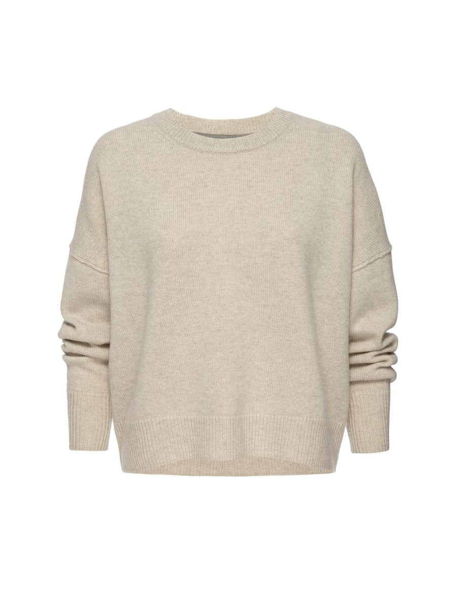 The Everyday Cashmere Bright Crew - Bisque Melange | Brochu Walker | Brochu Walker