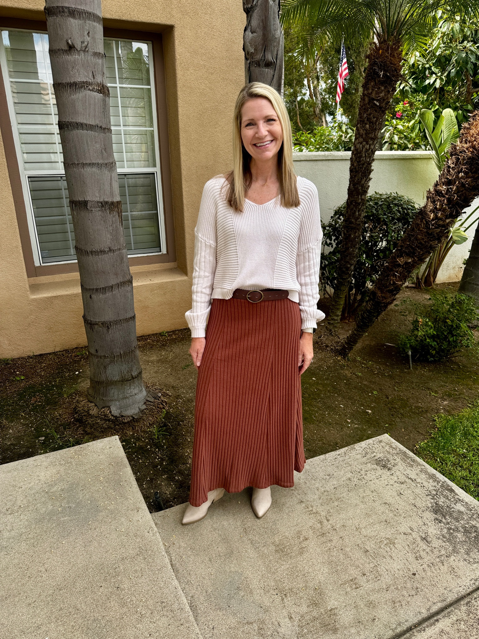 Old Navy knit maxi skirt is perfect for Fall. The material is so soft and comes in other colors. My sweater is old but linked a similar one. 

#LTKSeasonal #LTKFindsUnder50 #LTKStyleTip