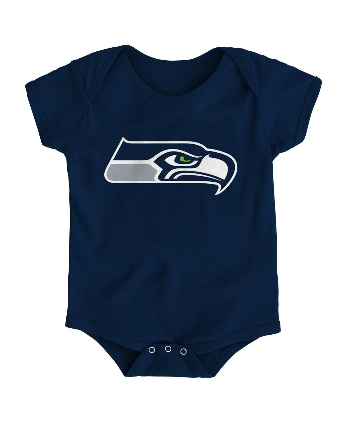Baby Boys and Girls College Navy Seattle Seahawks Team Logo Bodysuit - Navy | Macy's